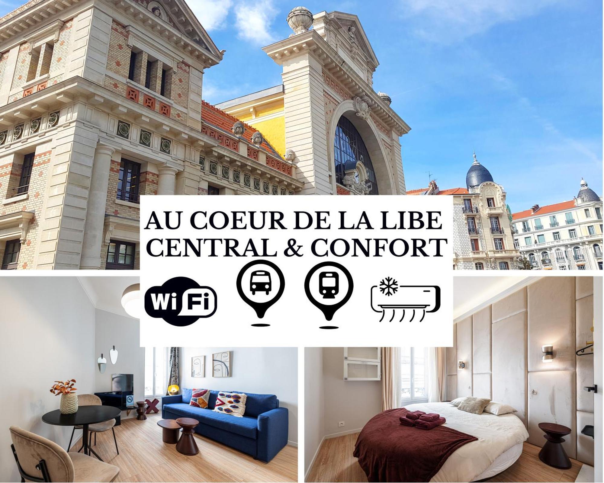 Au Coeur De La Libe - Ac - Central - Pres Tram Et Supermarches - Lit Xxl ニース エクステリア 写真